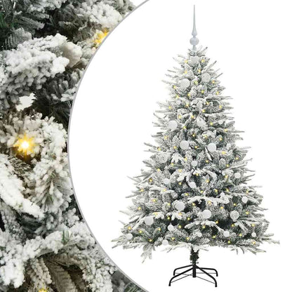 Albero di Natale artificiale preilluminato con set di palline