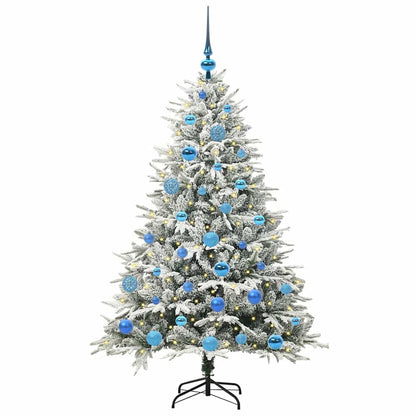 Albero di Natale artificiale preilluminato con set di palline