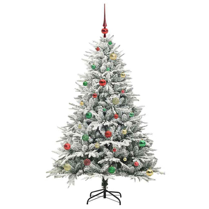 Albero di Natale artificiale preilluminato con set di palline