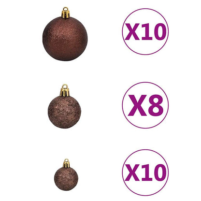 Albero di Natale Artificiale Pre-illuminato con Set di Palline | homemem39
