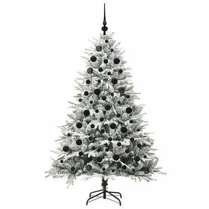 Albero di Natale artificiale preilluminato con set di palline