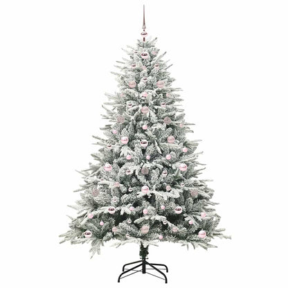 Albero di Natale artificiale preilluminato con set di palline
