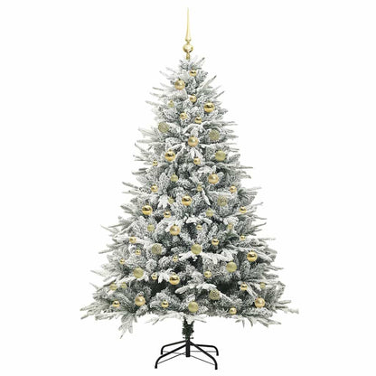 Albero di Natale artificiale preilluminato con set di palline