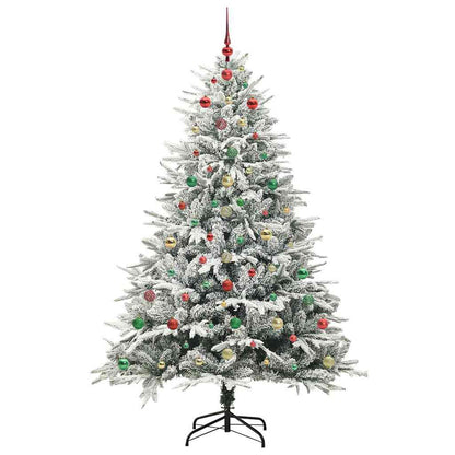 Albero di Natale artificiale preilluminato con set di palline