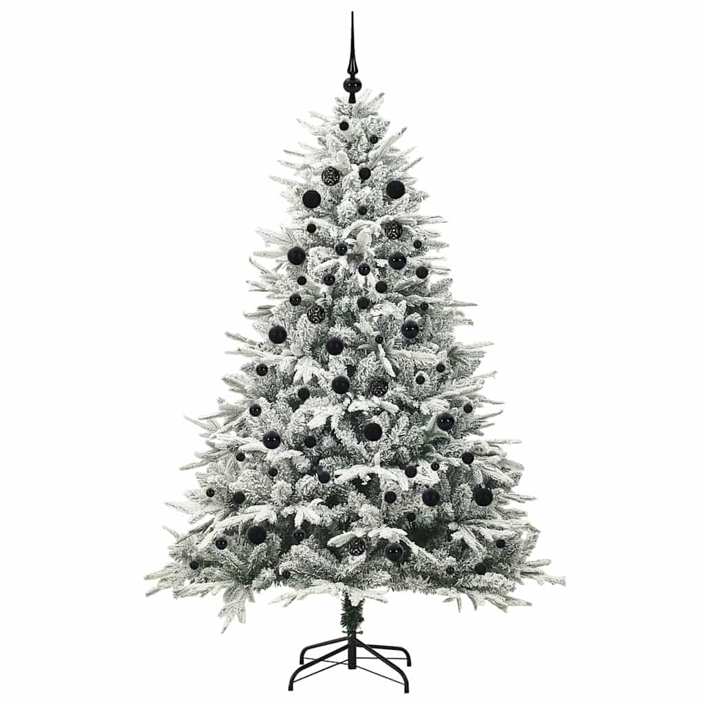 Albero di Natale artificiale preilluminato con set di palline