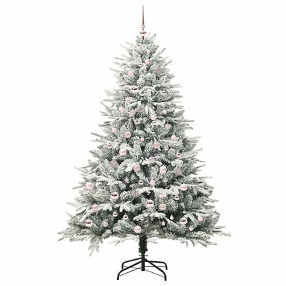 Albero di Natale artificiale preilluminato con set di palline