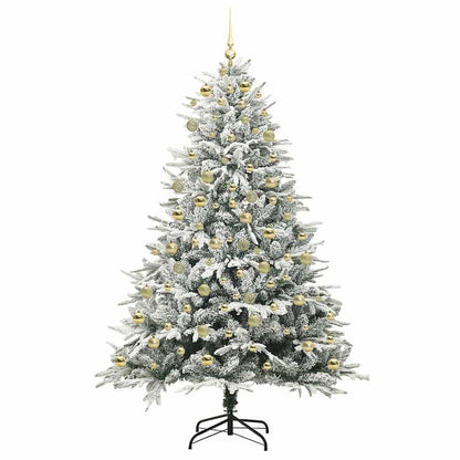 Albero di Natale artificiale preilluminato con set di palline