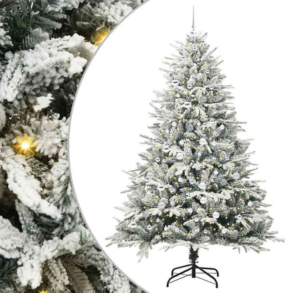 Albero di Natale artificiale preilluminato con set di palline