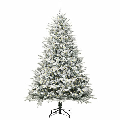 Albero di Natale artificiale preilluminato con set di palline