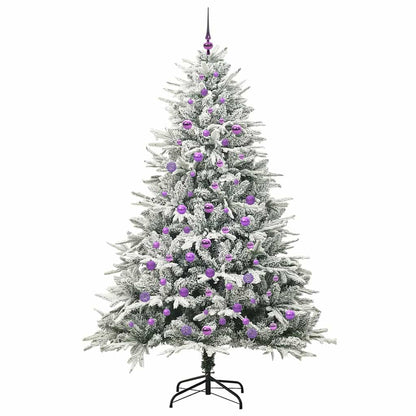 Albero di Natale artificiale preilluminato con set di palline