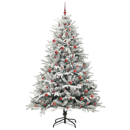 Albero di Natale artificiale preilluminato con set di palline