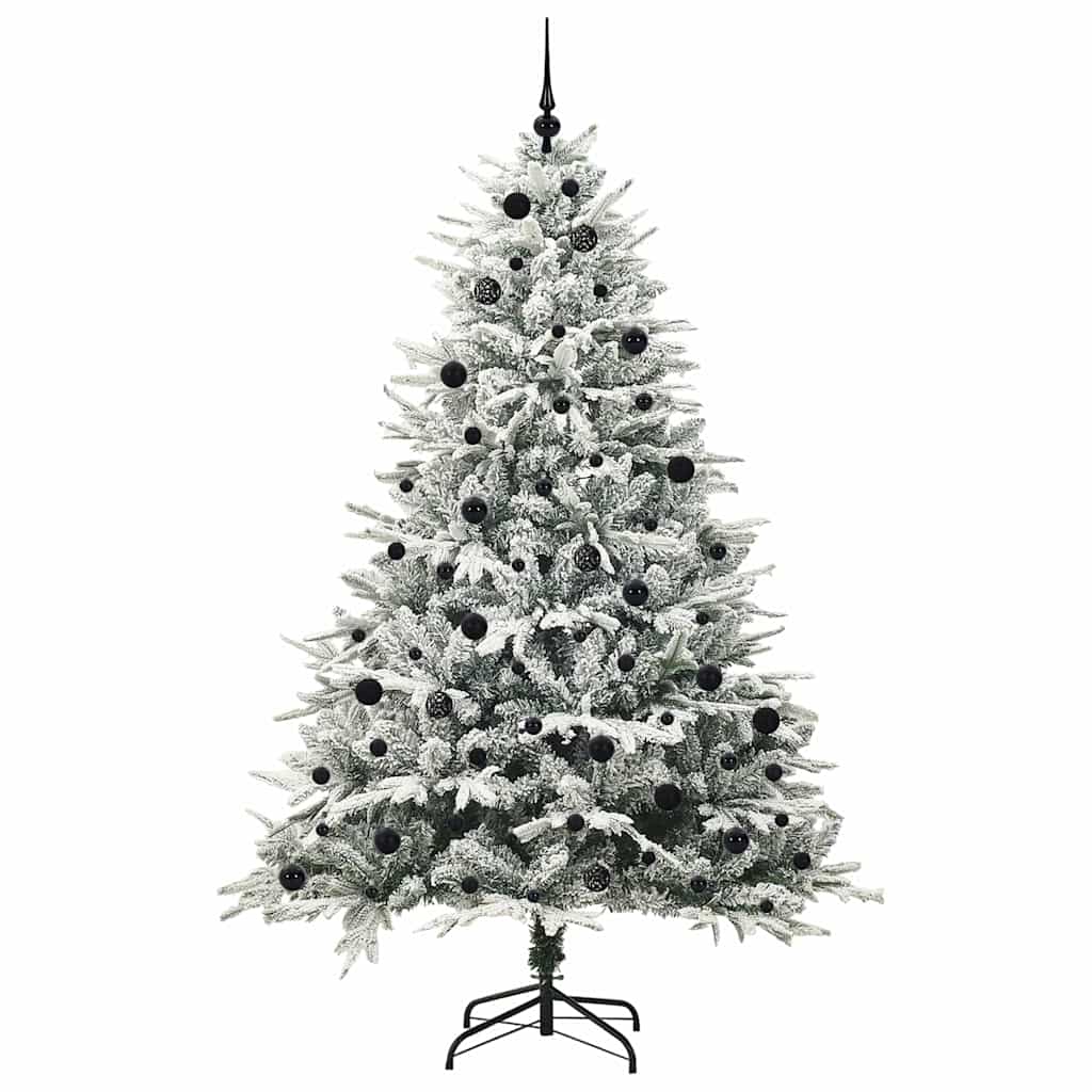 Albero di Natale artificiale preilluminato con set di palline