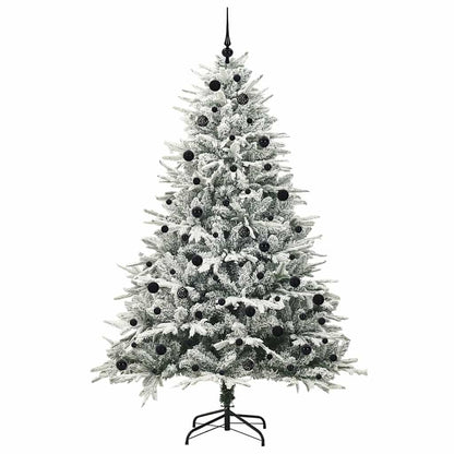 Albero di Natale artificiale preilluminato con set di palline