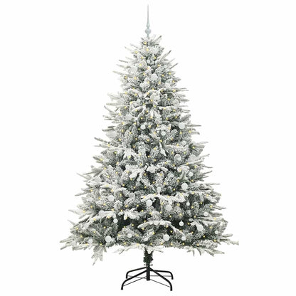 Albero di Natale artificiale preilluminato con set di palline