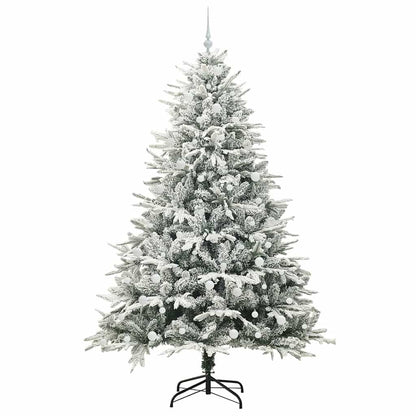 Albero di Natale artificiale preilluminato con set di palline