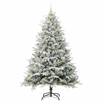 Albero di Natale artificiale preilluminato con set di palline