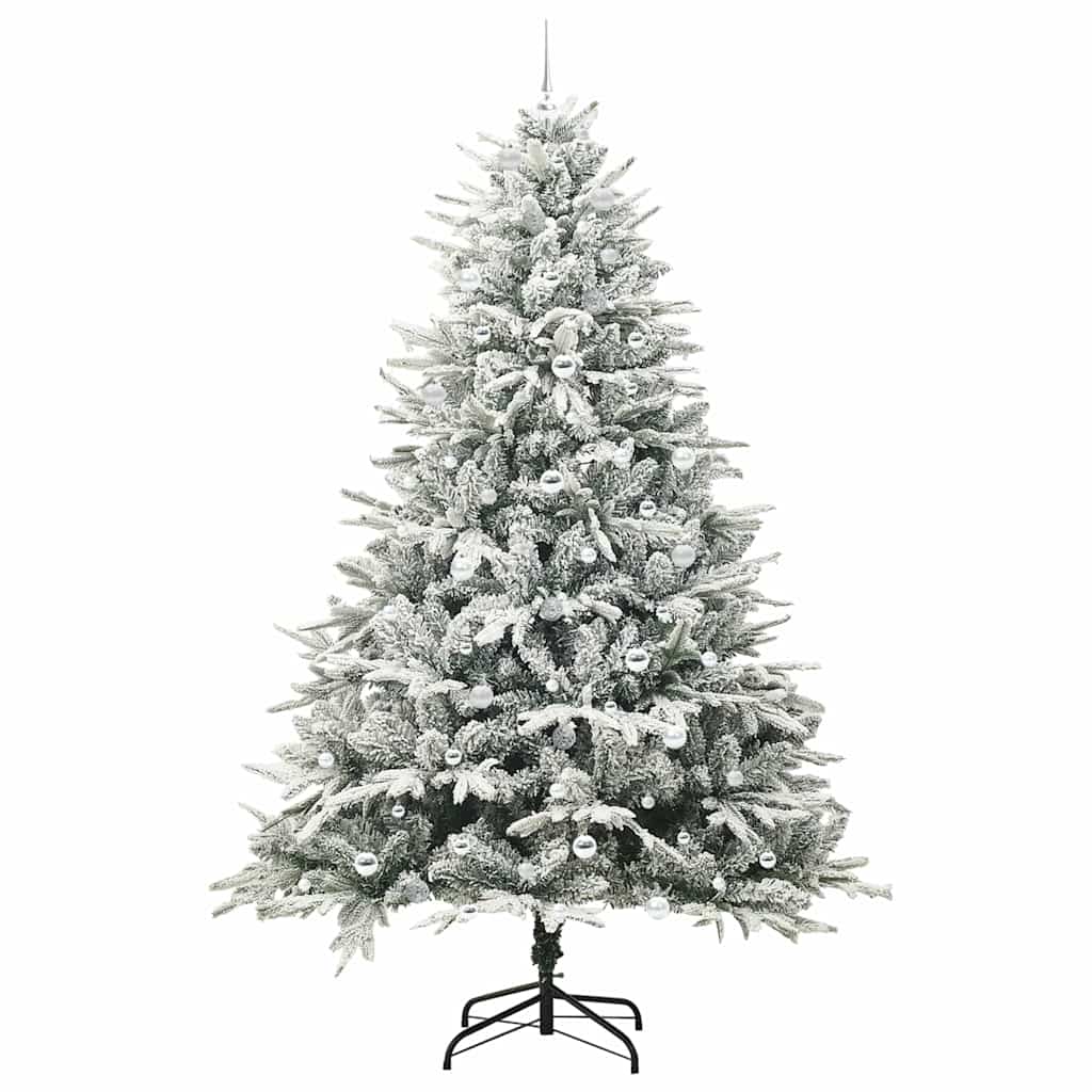 Albero di Natale Artificiale Pre-illuminato con Set di Palline