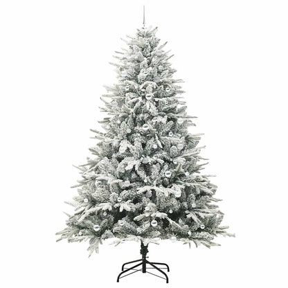 Albero di Natale Artificiale Pre-illuminato con Set di Palline