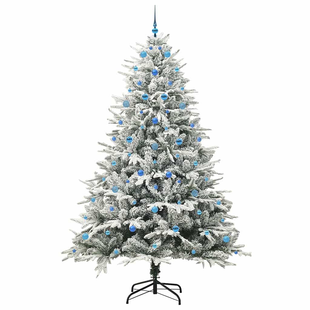 Albero di Natale artificiale preilluminato con set di palline