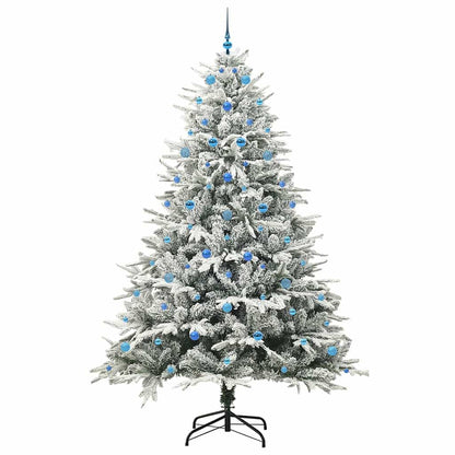 Albero di Natale artificiale preilluminato con set di palline