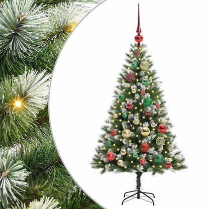 Albero di Natale artificiale a cerniera con neve fioccata