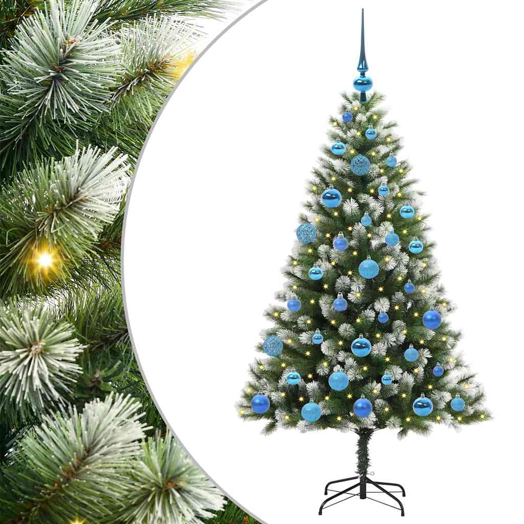 Albero di Natale artificiale a cerniera con neve fioccata