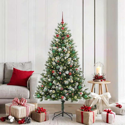 Albero di Natale artificiale a cerniera con neve fioccata