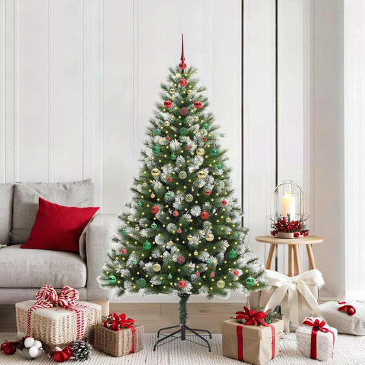 Albero di Natale artificiale a cerniera con neve fioccata