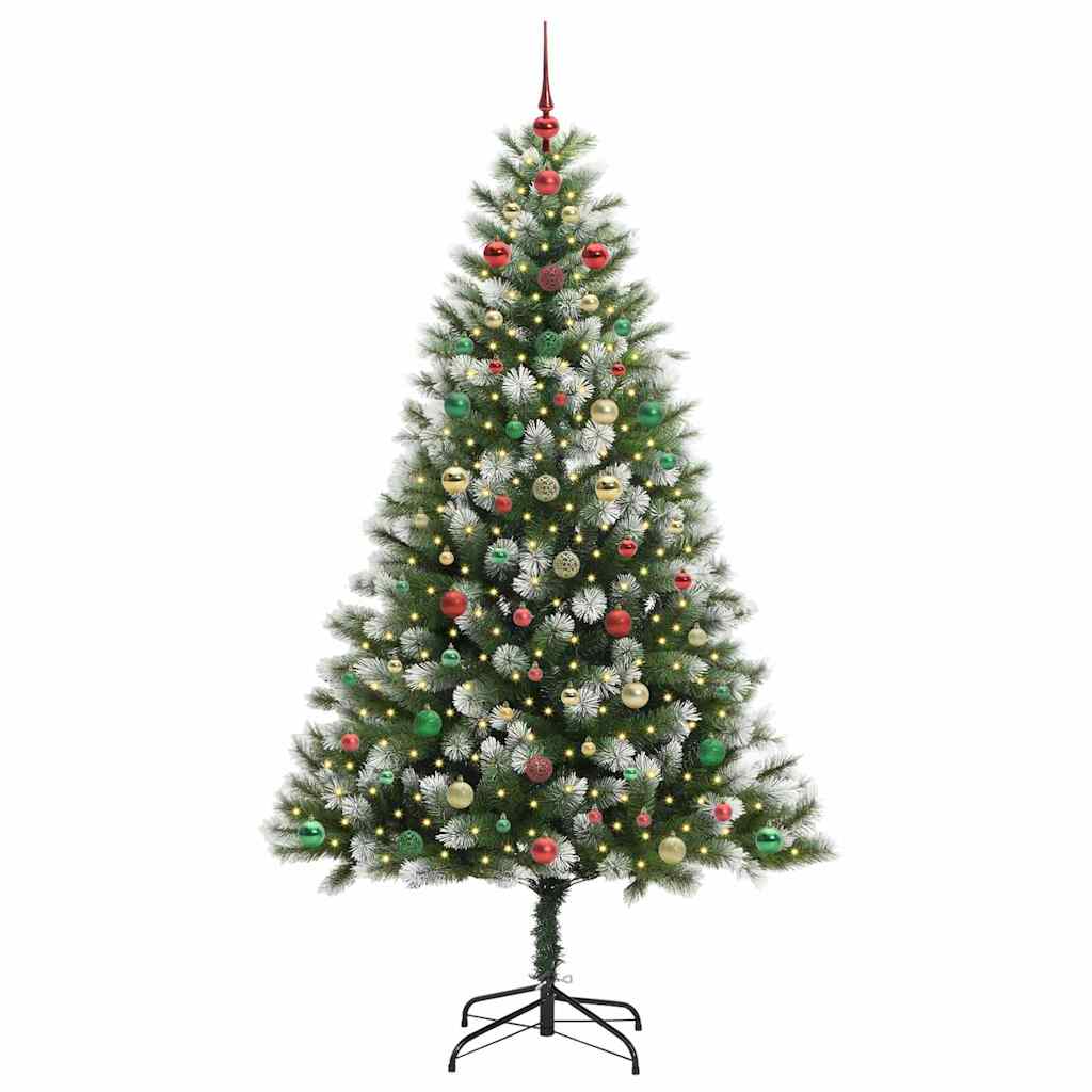 Albero di Natale artificiale a cerniera con neve fioccata