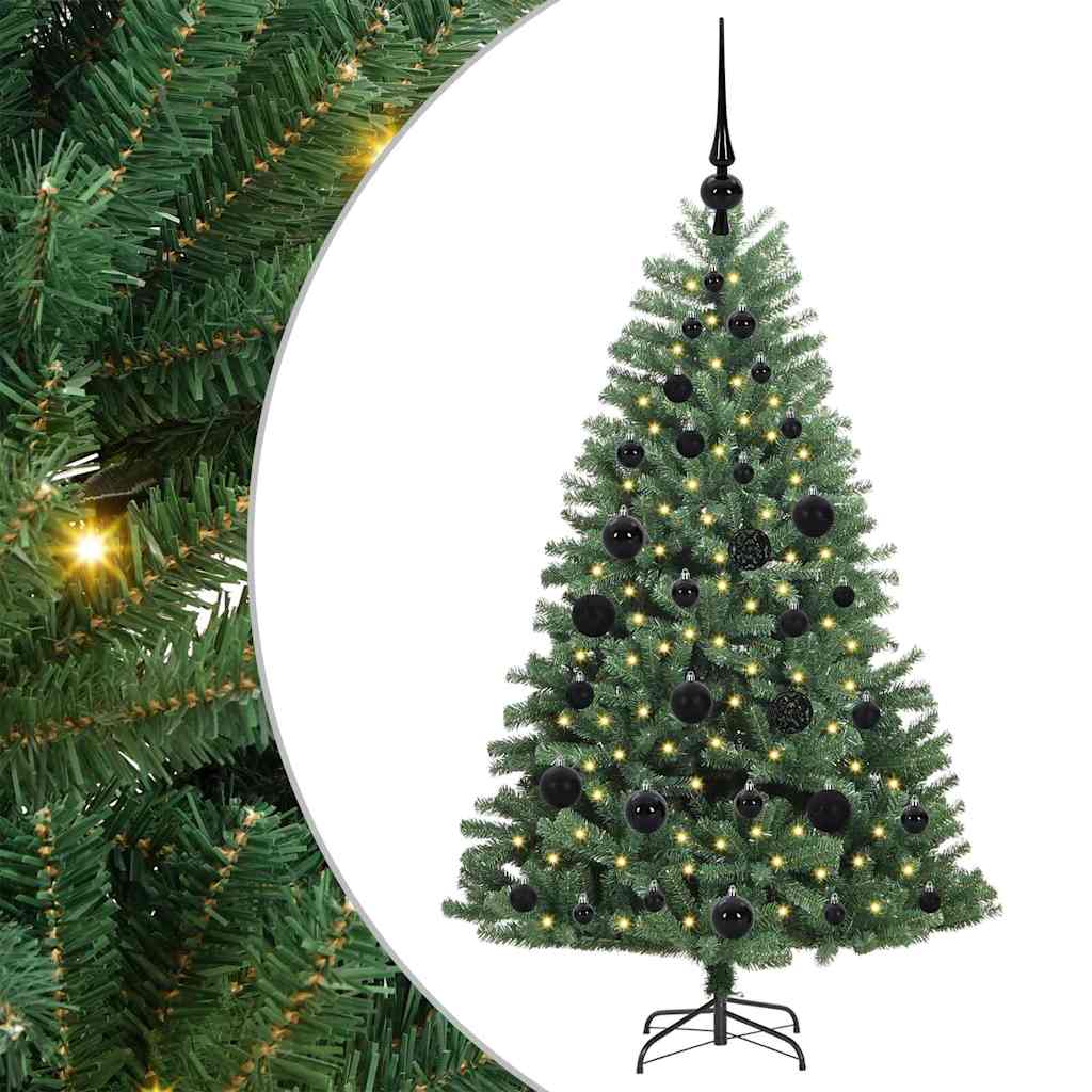 Albero di Natale Artificiale con Rami Pieghevoli Verde 120 cm