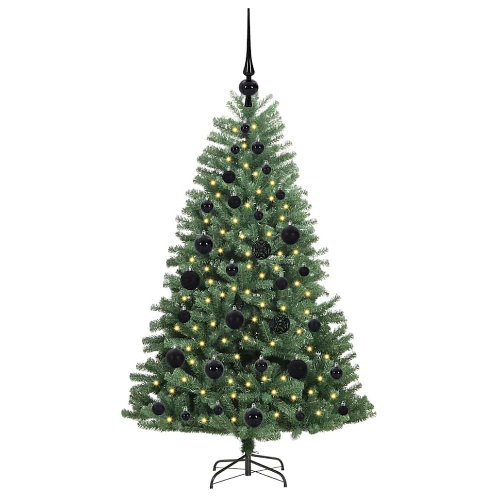 Albero di Natale Artificiale con Rami Pieghevoli Verde 120 cm