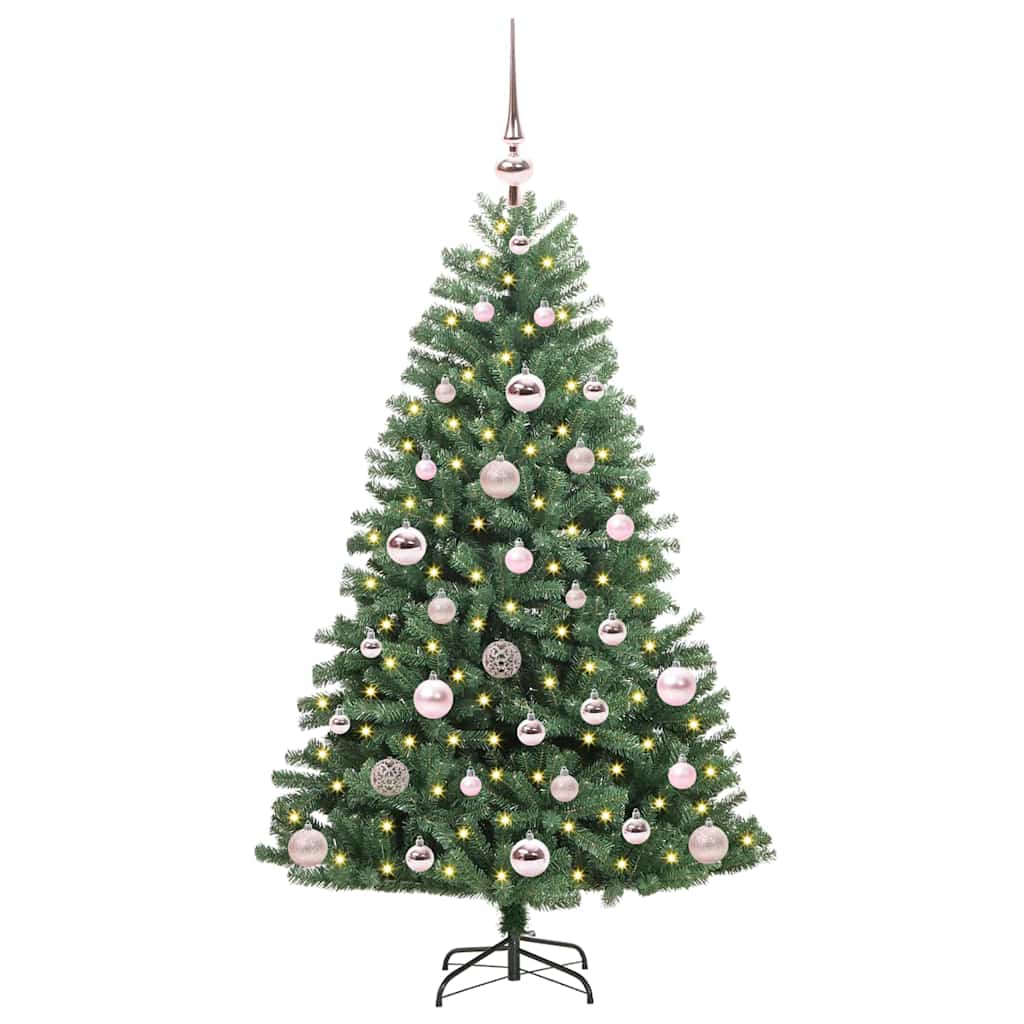 Albero di Natale Artificiale con Rami Pieghevoli Verde 120 cm
