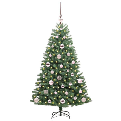 Albero di Natale Artificiale con Rami Pieghevoli Verde 120 cm