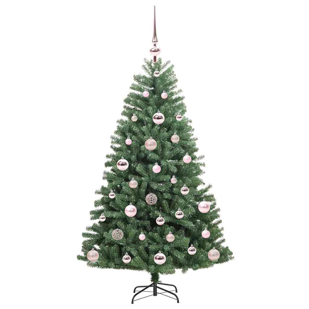 Albero di Natale Artificiale con Rami Pieghevoli Verde 120 cm