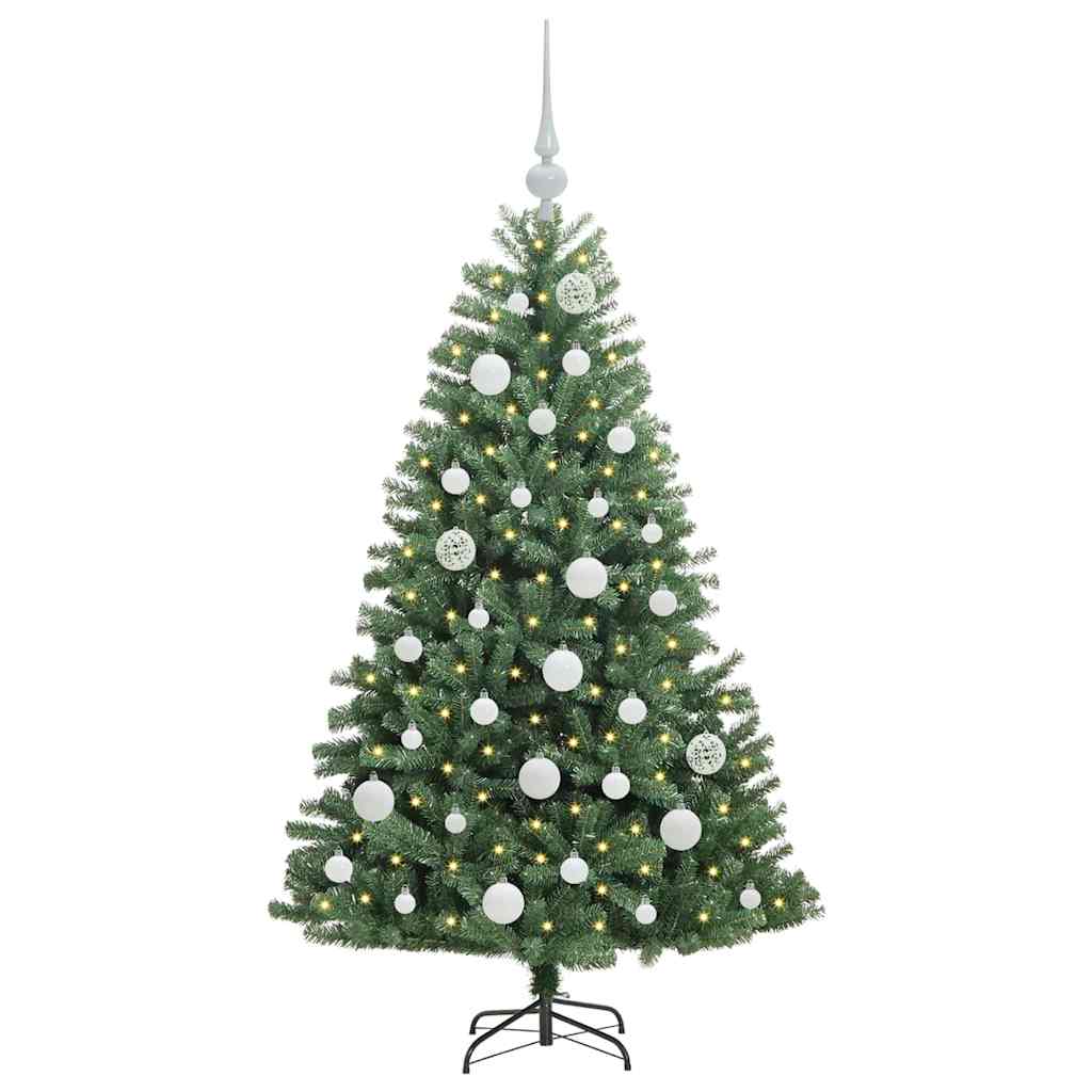 Albero di Natale Artificiale con Rami Pieghevoli Verde 120 cm