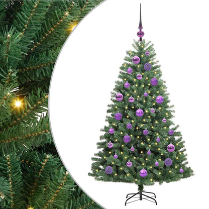 Albero di Natale Artificiale con Rami Pieghevoli Verde 120 cm
