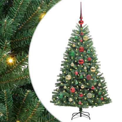 Albero di Natale Artificiale con Rami Pieghevoli Verde 120 cm