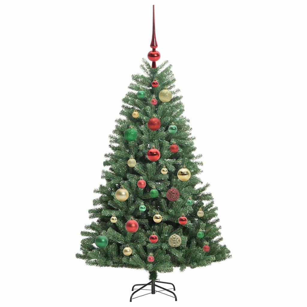 Albero di Natale Artificiale con Rami Pieghevoli Verde 120 cm