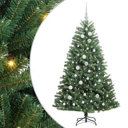 Albero di Natale Artificiale con Rami Pieghevoli Verde 150 cm