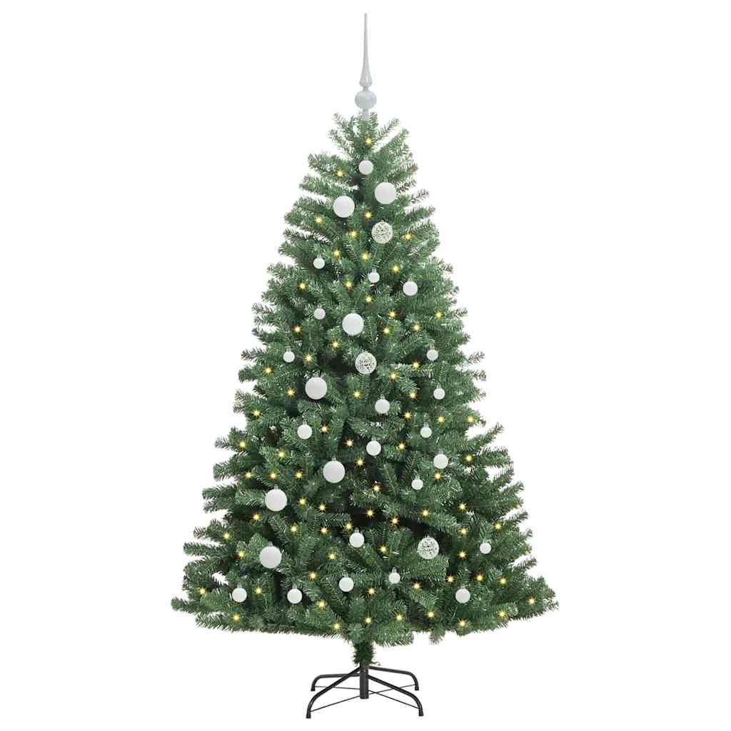 Albero di Natale Artificiale con Rami Pieghevoli Verde 150 cm