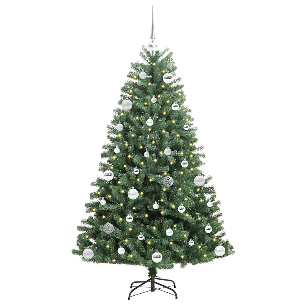 Albero di Natale Artificiale con Rami Pieghevoli Verde 150 cm