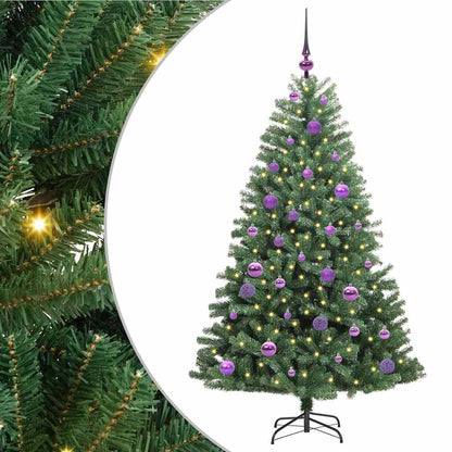 Albero di Natale Artificiale con Rami Pieghevoli Verde 150 cm