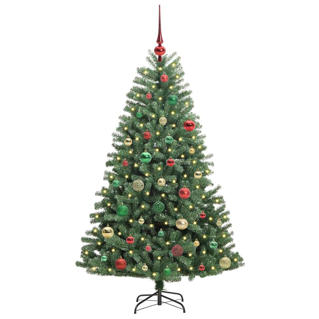 Albero di Natale Artificiale con Rami Pieghevoli Verde 150 cm