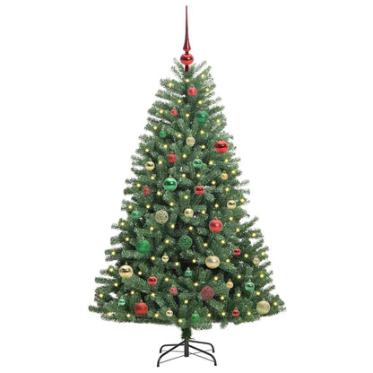 Albero di Natale Artificiale con Rami Pieghevoli Verde 150 cm
