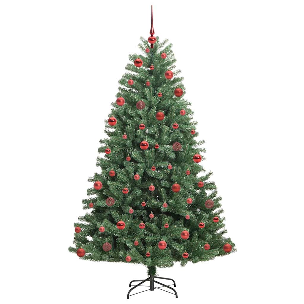 Albero di Natale Artificiale con Rami Pieghevoli Verde 180 cm