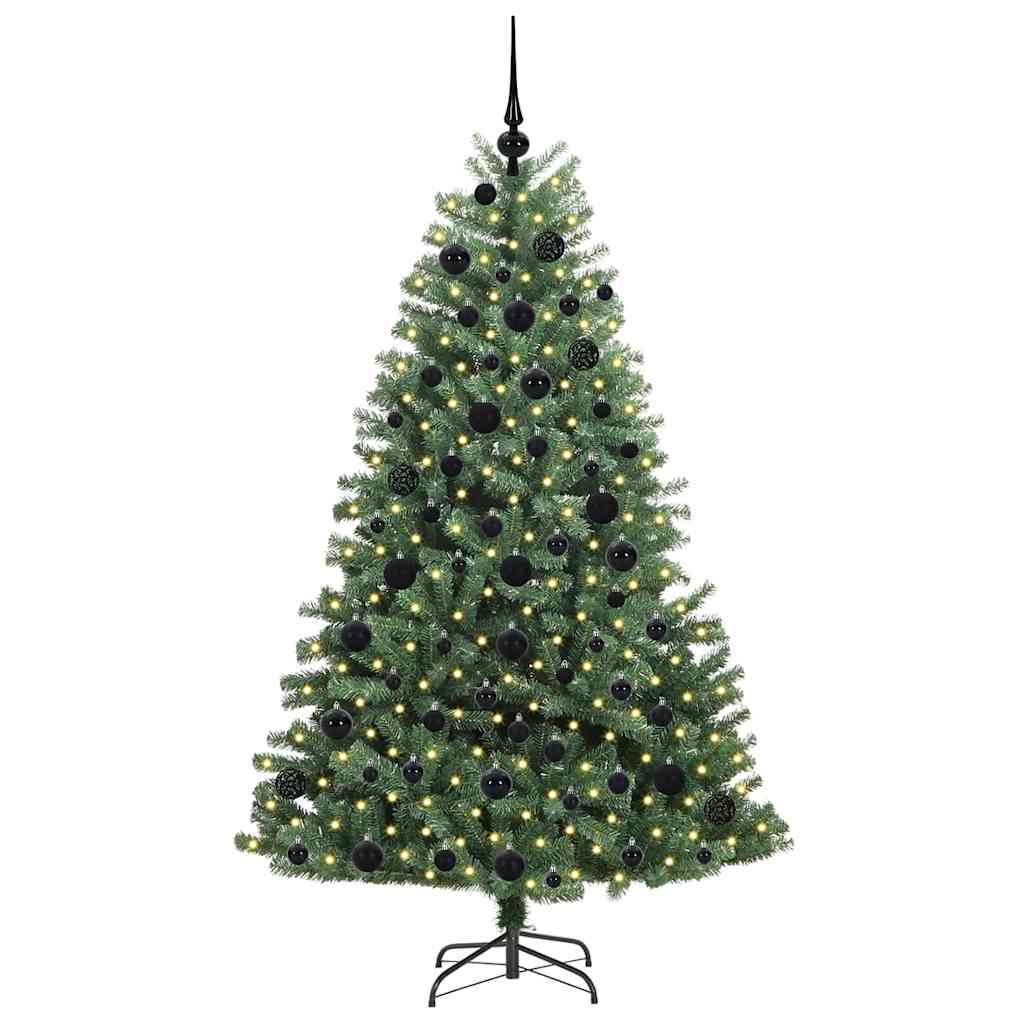 Albero di Natale Artificiale con Rami Pieghevoli Verde 180 cm