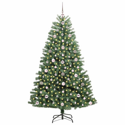 Albero di Natale Artificiale con Rami Pieghevoli Verde 180 cm