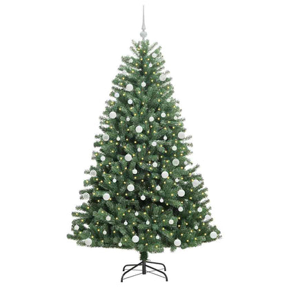 Albero di Natale Artificiale con Rami Pieghevoli Verde 180 cm