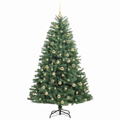Albero di Natale Artificiale con Rami Pieghevoli Verde 180 cm