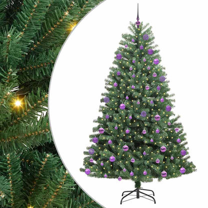 Albero di Natale Artificiale con Rami Pieghevoli Verde 180 cm